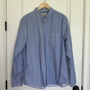 Hawker Rye Men’s Patterned Button-Down Shirt Blue/Green XL Tall